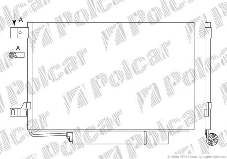 Радіатор кондиціонера Polcar 5006K8C1