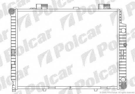 Радиатор DB 210 E 270/320 CDI 99-02 Polcar 502108-4