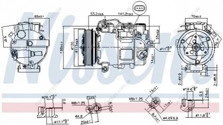 Компрессор кондиционера (новый) Polcar 50C1KS-1 (фото 1)