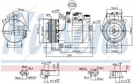 Компрессор кондиционера (новый) Polcar 50D2KS-1 (фото 1)