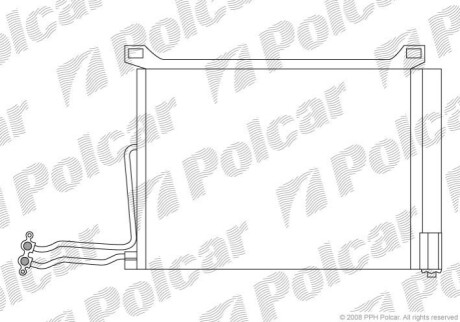 Радиатор кондиционера Polcar 5101K8C2