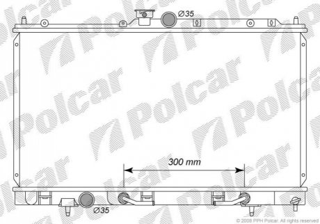 Радіатор охолоджування двигуна Polcar 5233083K