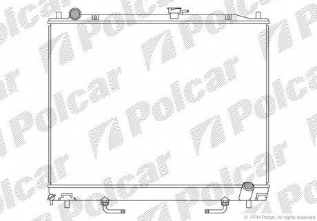 Радиатор охлаждения двигателя Polcar 5274083