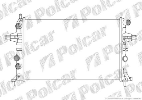 Радиатор охлаждения Polcar 550808A2