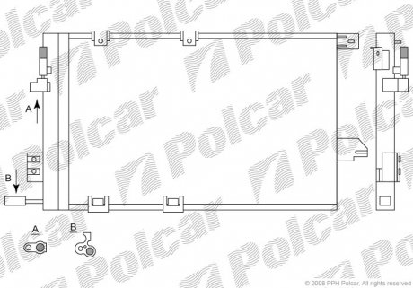 Радиатор кондиционера Polcar 5508K8C1S