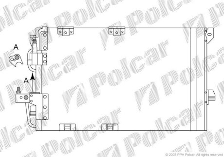 Радіатор кондиціонера Polcar 5508K8C3S