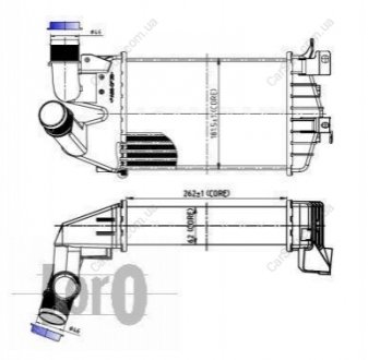Радіатор повітря (Інтеркулер) Polcar 5509J8-3