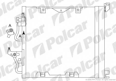 Радіатор кондиціонера Polcar 5509K8C4S (фото 1)