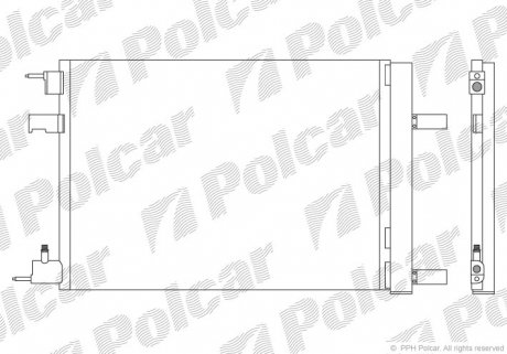 Радіатор кондиціонера Polcar 5511K81X (фото 1)