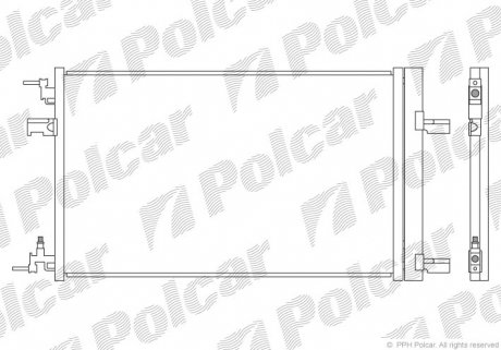 Радиатор кондиционера Polcar 5511K8C2S