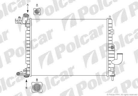 Радиатор охлаждения Polcar 551608A8 (фото 1)