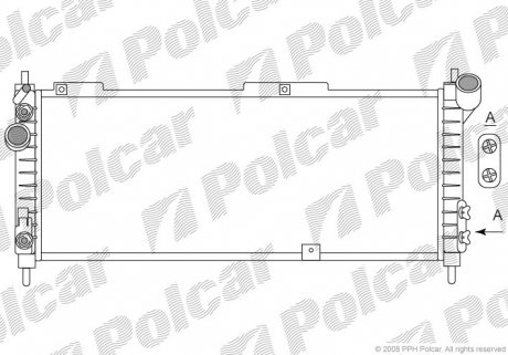 Радіатор охолодження Polcar 555508A6 (фото 1)