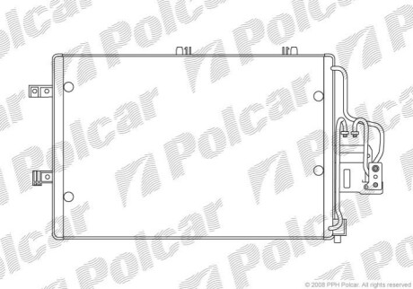 Радиатор кондиционера Polcar 5556K8C1