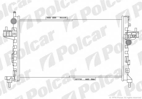 Радіатор охолодження Opel Combo/Corsa C 1.3D/1.7D 06.03- Polcar 555708A1 (фото 1)