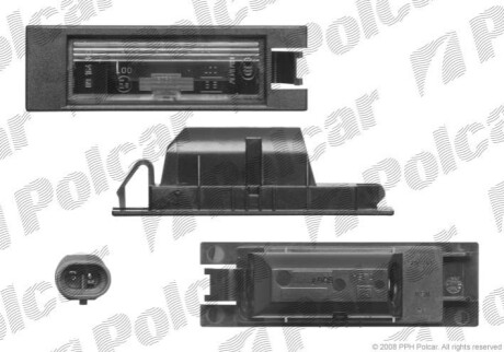 Фара номерного знака Polcar 5557959X