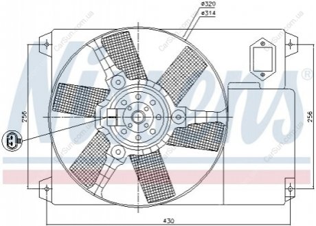 Вентилятор з корпусом / кронштейном Polcar 570223W1S