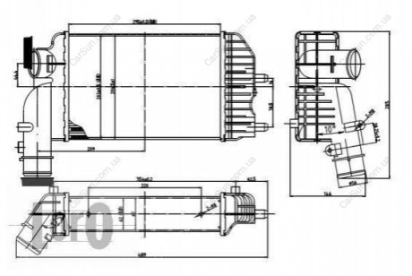 Радиатор воздуха (Интеркулер) Polcar 5702J8-1