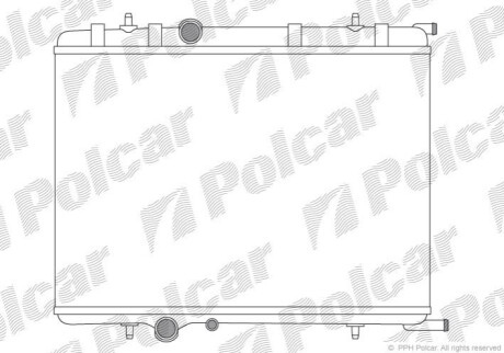 Радіатор охолодження Polcar 571008A5