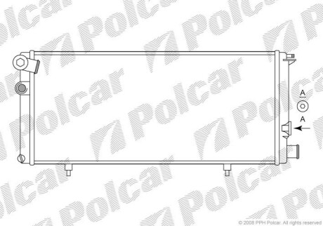 Радиатор охлаждения Polcar 572208A2