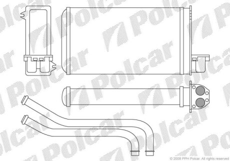 Радіатор обігріву Polcar 5722N8-3