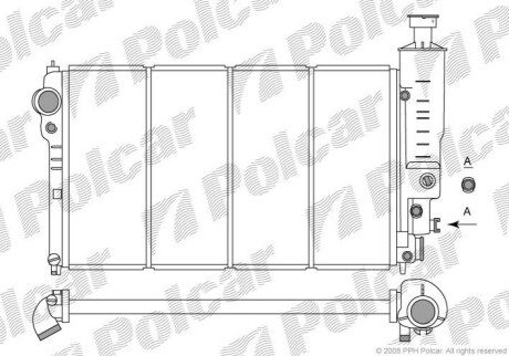 Радиатор, охлаждения дивгателя Polcar 574508-0