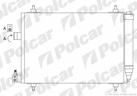 Радиатор кондиционера Polcar 5748K8C1S