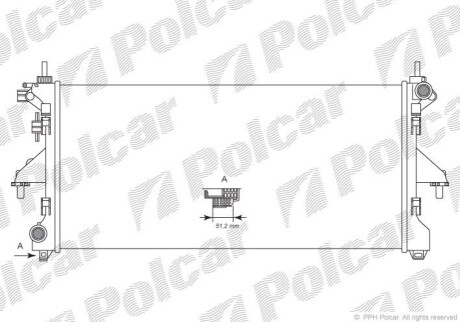 Радіатор охолодження Polcar 577008A4