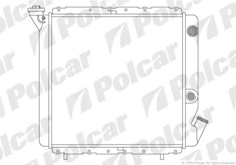 Радіатор охолодження Polcar 600508A5