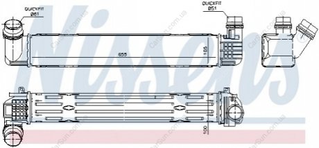 Радіатор повітря (Інтеркулер) Polcar 6014J83 (фото 1)