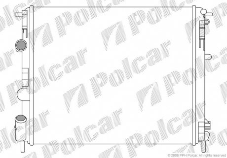 Радіатор охолоджування Renault/Dacia 1.4/1.6 04- Polcar 601508A4 (фото 1)