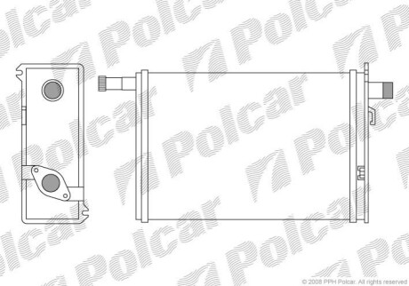 Радиатор обогрева Opel Vivaro/ Renault Trafic I/II Polcar 6022N8-1