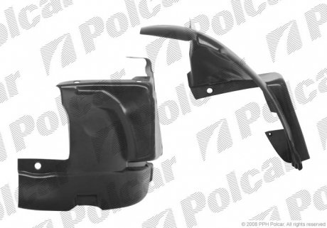 Подкрыльник (передний/задняя часть) Renault Trafic 01-06 (R) Polcar 6026FP-2 (фото 1)