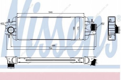 Радіатор повітря (Інтеркулер) Polcar 6026J8-2 (фото 1)
