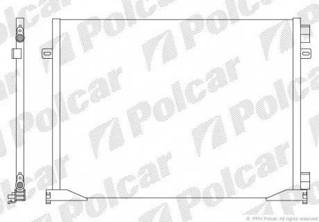 Радіатор кондиціонера Renault Trafic/Opel Vivaro 1.9 dCi, 2.0 16V 01- Polcar 6026K8C1S (фото 1)