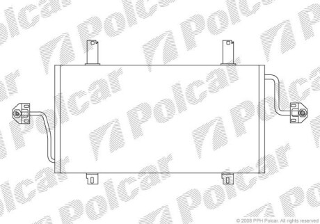 Радиатор кондиционера Polcar 6041K81X