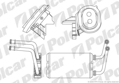 Радиатор обогрева Polcar 6041N82