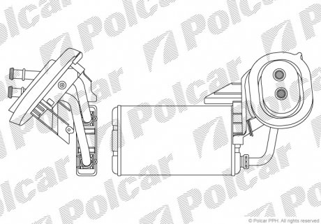 Радиатор обогрева Polcar 6041N82