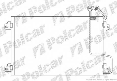 Радіатор кондиціонера Polcar 6070K8C1S (фото 1)