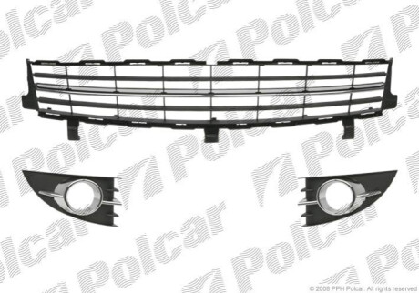 Решітка в бампері ліва+правий+середн Polcar 60722706