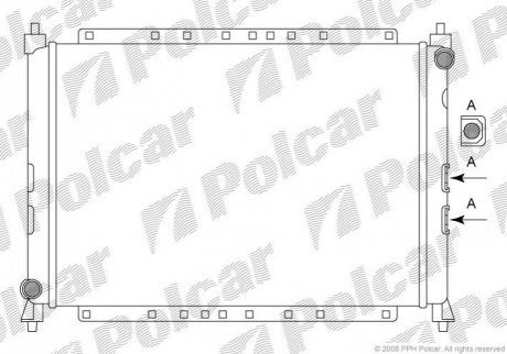 Радіатор охолодження Polcar 631908A2