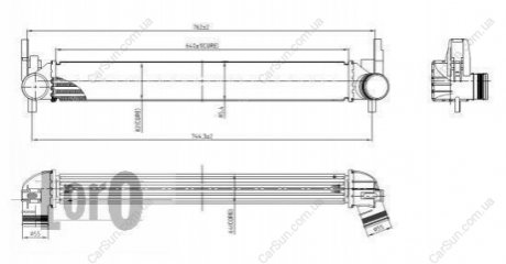 Радіатор повітря (Інтеркулер) Polcar 6732J8-1