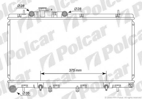 Радіатор охолодження Polcar 7207081K