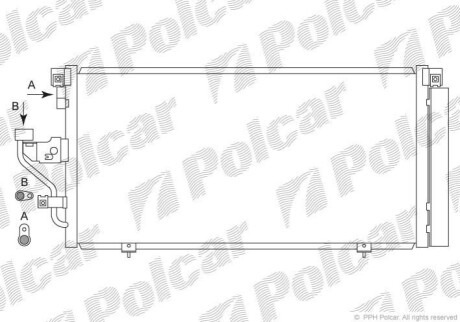 Радиатор кондиционера Polcar 7207K8C2