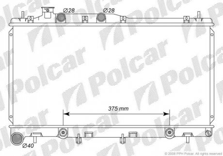 Радіатор охолодження Polcar 7208081K