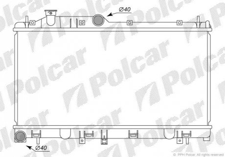 Радіатор охолодження Polcar 7208082K (фото 1)