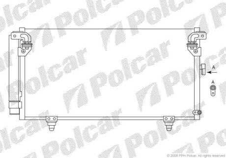 Радіатор кондиціонера Polcar 7208K8C1