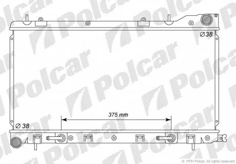 Радіатор охолодження Polcar 7239083K