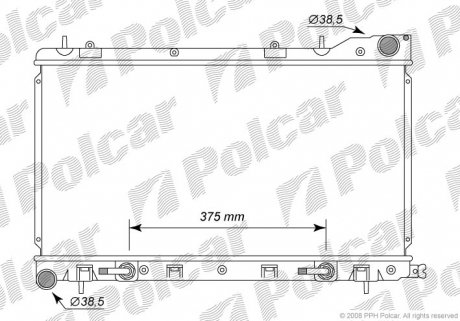 Радіатор охолодження Polcar 7241081K