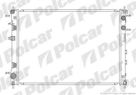 Радіатор охолодження Polcar 7250081K