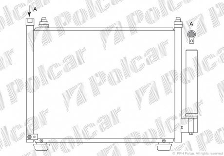 Радиатор кондиционера Polcar 7420K8C2